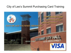 P Card - City of Lee`s Summit