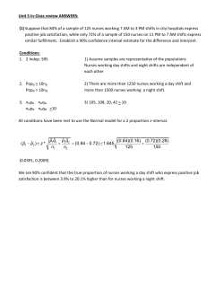 Unit 5 In-Class review ANSWERS: (1) Suppose that 84% of a