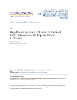 Rapid Response Team Utilization of Modified Early Warning Scores