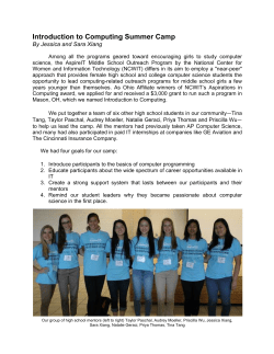 Introduction to Computing Summer Camp - ACM-W