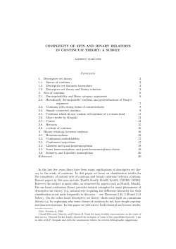 COMPLEXITY OF SETS AND BINARY RELATIONS IN