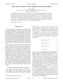 Ladder proof of nonlocality without inequalities and without