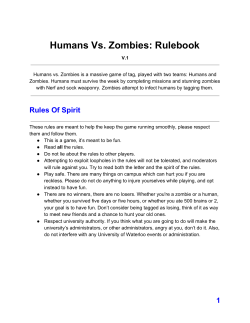 Humans Vs. Zombies: Rulebook - WatSFiC