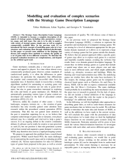 Modelling and evaluation of complex scenarios with the Strategy