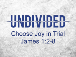 Choose Joy in Trial - Grace Bible Church