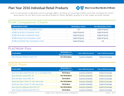 Plan Year 2016 Individual Retail Products