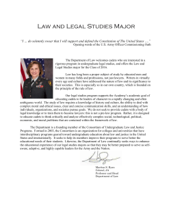 Law and Legal Studies Curriculum