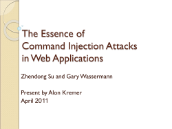 The Essence of Command Injection Attacks in Web