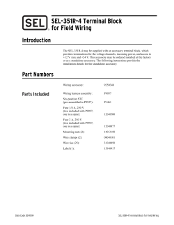 SEL-351R-4 Terminal Block for Field Wiring