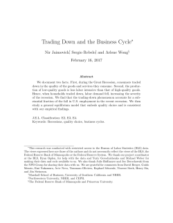 Trading Down and the Business Cycle