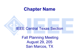 CENTRAL TEXAS SECTION OF THE IEEE