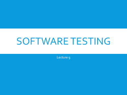 Software Testing