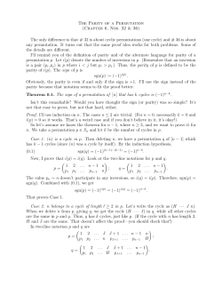 The Parity of a Permutation
