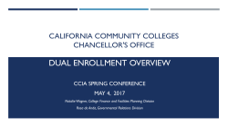 Dual Enrollment - California Community Colleges Chancellor`s Office