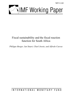 Fiscal sustainability and the fiscal reaction function for South