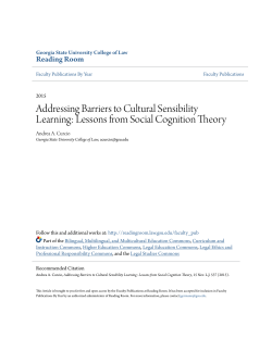 Addressing Barriers to Cultural Sensibility Learning: Lessons from
