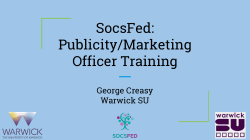 SocsFed: Publicity/Marketing Officer Training