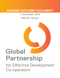 Nairobi Outcome Document - Global Partnership for Effective