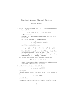 Functional Analysis: Chapter 9 Solutions