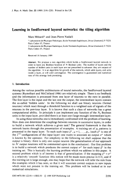Learning in feedforward layered networks: the tiling algorithm
