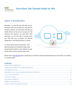 SecuriSync Get Started Guide for Win