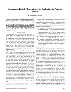 Fabien Teytaud and Olivier Teytaud. Lemmas on Partial Observation