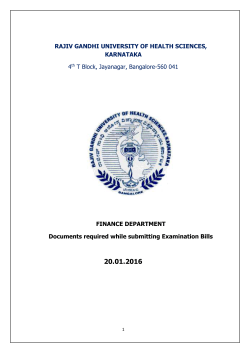 Documents Required While Submitting Examination Bills