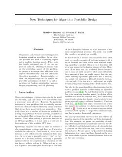 New Techniques for Algorithm Portfolio Design