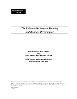 CS1 Training Measures by Size Class