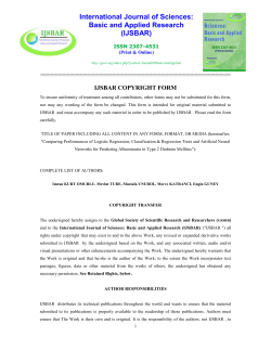 ijsbar copyright form - International Journals of Research Papers