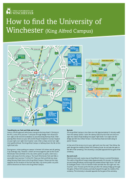 How to find the University of Winchester (King Alfred Campus)