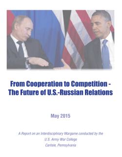 From Cooperation to Competition - The Future of U.S.
