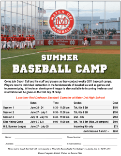 Come join Coach Call and his staff and players as they conduct