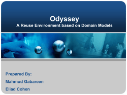 Odyssey A Reuse Environment based on Domain Models