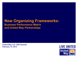 2013 CEO Summit - New Organizing Frameworks Session