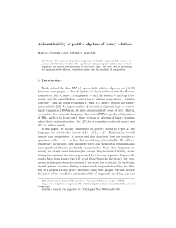 Axiomatizability of positive algebras of binary relations