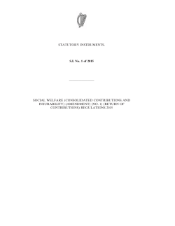 STATUTORY INSTRUMENTS. S.I. No. 1 of 2015
