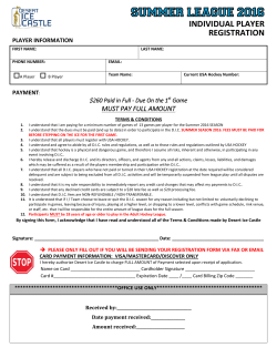 individual player registration