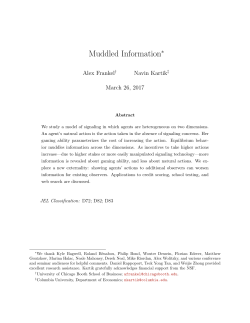 Muddled Information - Columbia University
