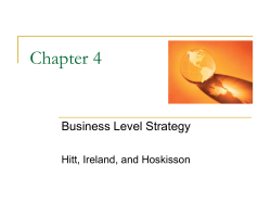 PART I. STRATEGIC MANAGEMENT INPUTS