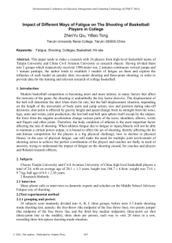 Impact of Different Ways of Fatigue on The Shooting