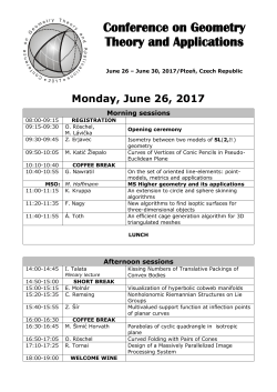 Conference on Geometry Theory and Applications