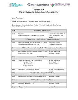 Horizon 2020 Marie Skłodowska-Curie Actions Information Day