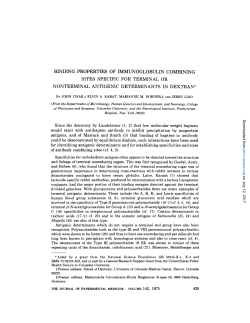 BINDING PROPERTIES OF IMMUNOGLOBULIN COMBINING
