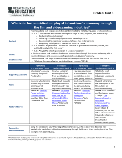 Task - Social Studies - Grade 8 - Specialization
