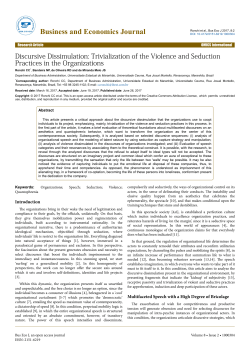 Discursive Dissimulation: Trivialization of the Violence and