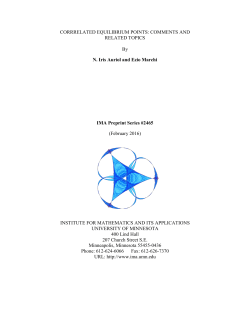 CORRRELATED EQUILIBRIUM POINTS: COMMENTS AND