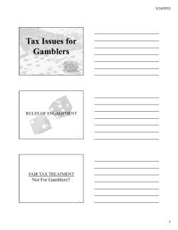 Tax Issues for Gamblers