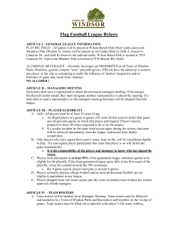 2016 League Rules