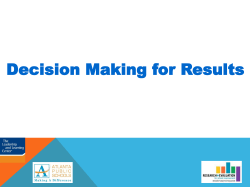 Decision Making for Results
